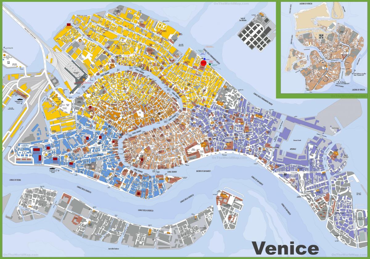 podrobná mapa Benátek