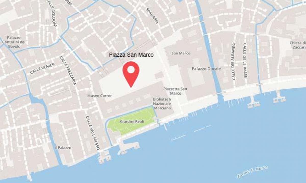 mapa královských zahrad Benátky