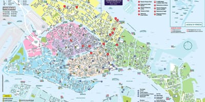 Mapa Benátky itálie zajímavosti