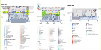 Mapa Venice airport terminal
