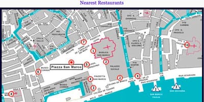 Mapa Benátky piazza