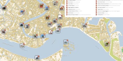 Venezia vyhlídkové mapě