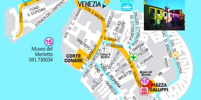 Mapa burano, Benátky