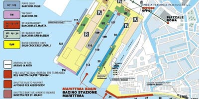 Mapa port Benátky